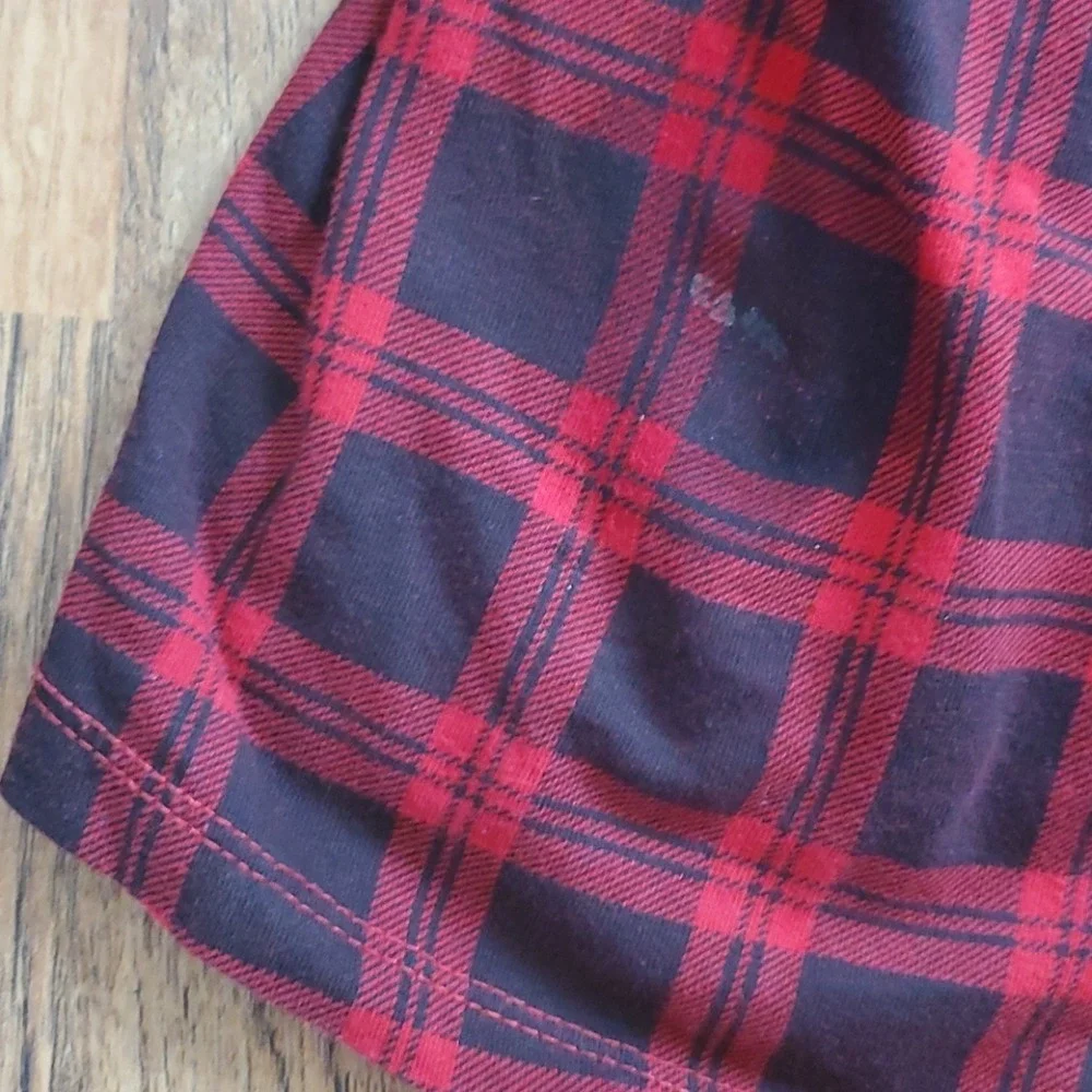 Epic Threads Girls Red‎ Plaid Short Sleeve Cat Dress Size 5